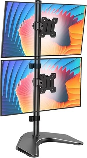 HUANUO Dual Monitor Stand Vertical Stack Holder