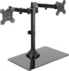 VIVO Dual Monitor Stand With Glass Base, STAND-V002FG