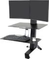 Ergotron Dual Monitor Standing Desk Converter, Black
