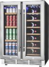 Icyglee Dual Zone Wine Cooler, Glass Door