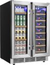 EUHOMY Dual Zone Wine Cooler, Holds 21 Bottles