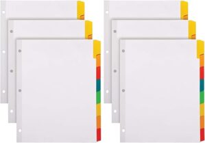 Oxford Durable Erasable Binder Dividers, 8 Tab (89991)