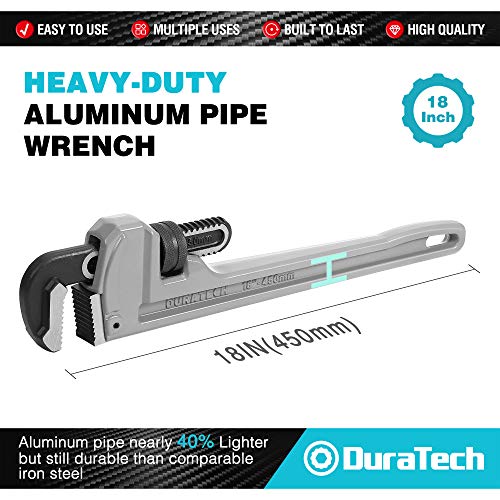 DURATECH 14-Inch & 18-Inch Aluminum Pipe Wrench - Image 4