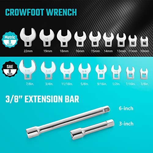 DURATECH 19-Piece Drive Crowfoot Wrench Set - Image 2