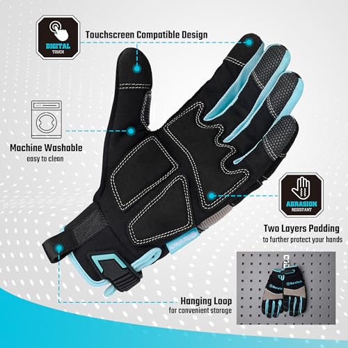 DURATECH Safety Work Gloves, Touch Screen, Large - Image 3