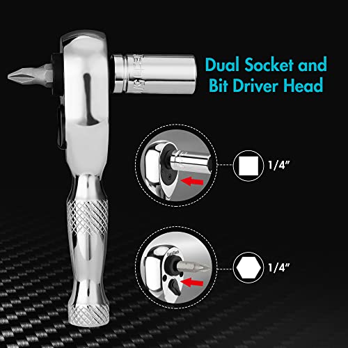 DURATECH Stubby Ratchet Wrench And Magnetic Socket Set - Image 2