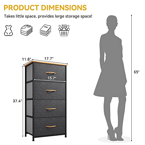 DWVO 4 Drawer Fabric Storage Tower Dresser - Image 3