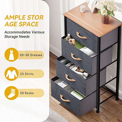 DWVO 4 Drawer Fabric Storage Tower Dresser - Image 5