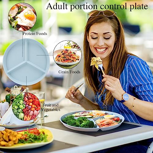 DYB DONGYONGBAO Portion Control Plate, 9.6 Inch, 5 Piece - Image 2