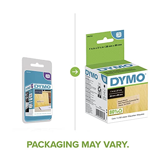 DYMO LW Mailing Address Labels, Clear, 1 Roll - Image 2