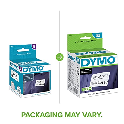 DYMO LW Name Badge Labels, White, 2-1/4" x 4 - Image 2