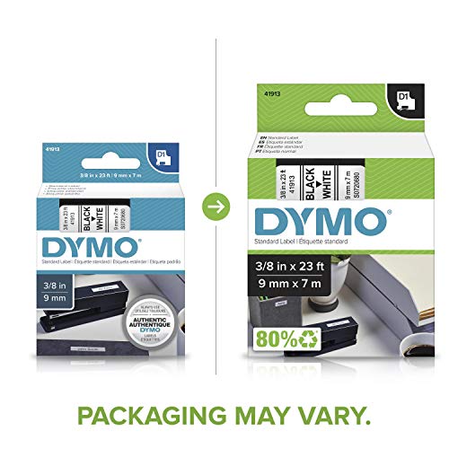 DYMO Standard D1 Labeling Tape, Black On White - Image 3