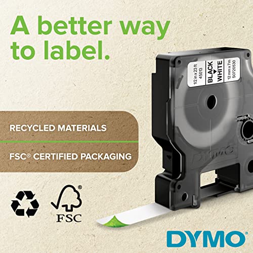 DYMO Standard D1 Labeling Tape, Black On White - Image 4