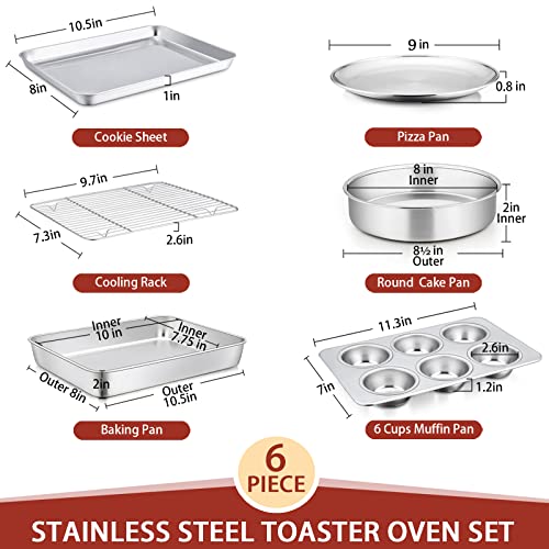 E-far Toaster Oven 6-Piece Bakeware Set - Image 4
