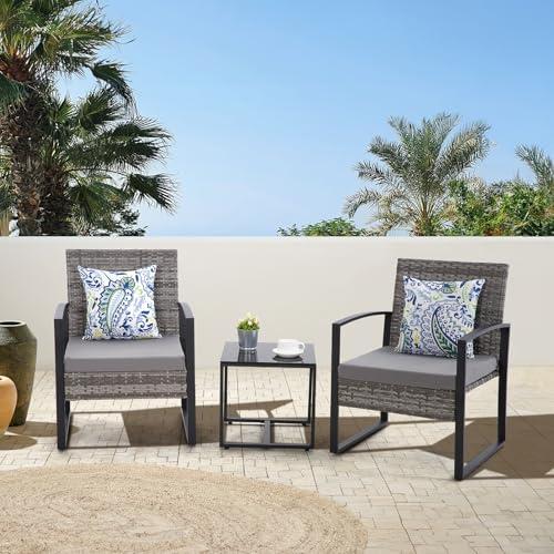 EARLGROVE 3PCS Patio Furniture Set With Cushions - Image 2