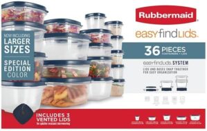 Rubbermaid EasyfindLids 36-Piece Set, Blue