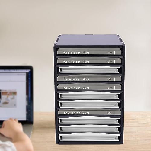EcoTypee 11 Tier Desk Organizer Tray Shelves, Black - Image 2