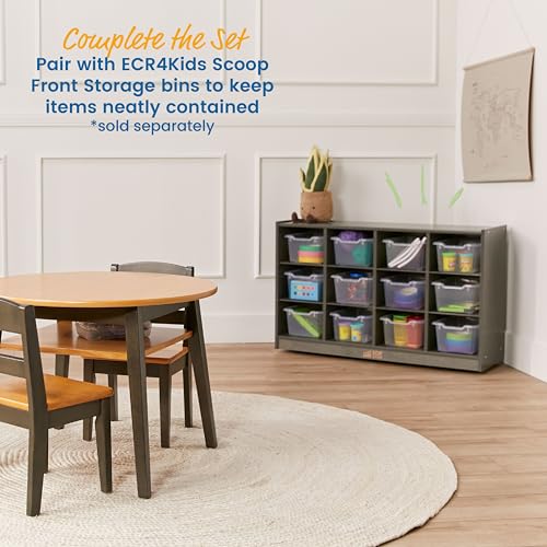 ECR4Kids 12 Cubby Mobile Tray Storage Cabinet - Image 5