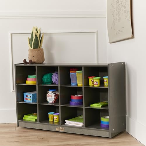 ECR4Kids 12 Cubby Mobile Tray Storage Cabinet - Image 2