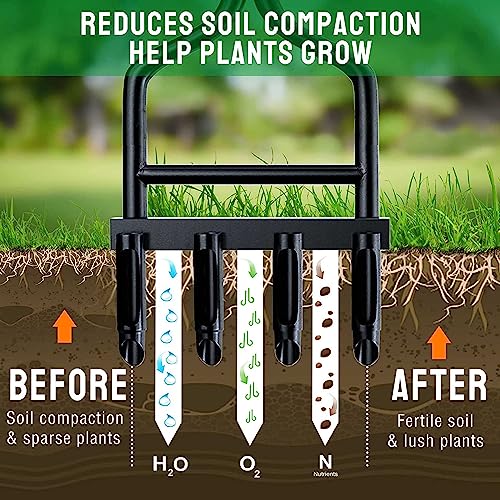 EEIEER Lawn Aerator Tool With Clean Tool - Image 5