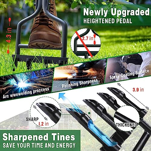 EEIEER Lawn Aerator Tool With Clean Tool - Image 2