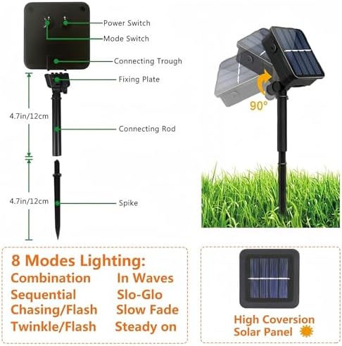 EEW 200 LED Solar String Lights Outdoor - Image 5