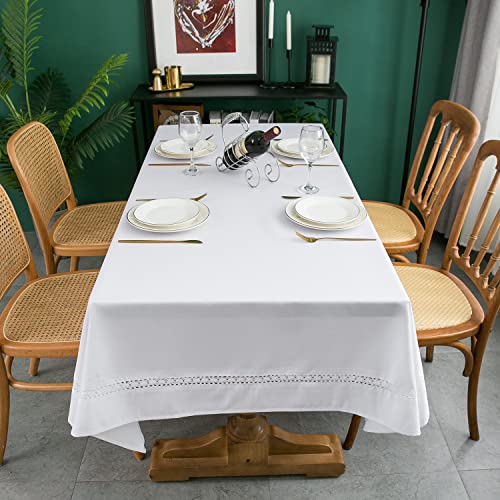 EHouseHome Heavy Duty Fabric Tablecloth With Lace - Image 3