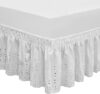 QSY Home Elastic Eyelet Bed Skirt, 14 1/2″ Drop