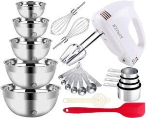 WEPSEN Electric Hand Mixer With Bowls Set