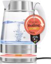 Peach Street Electric Kettle, 1.7L 1500W Borosilicate Glass