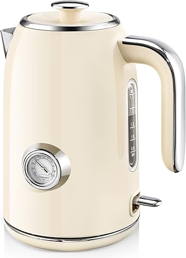 SULIVES Electric Kettle 1.7L Stainless Steel 1500W