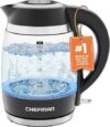 Chefman Electric Kettle, 1.8L 1500W, Borosilicate Glass