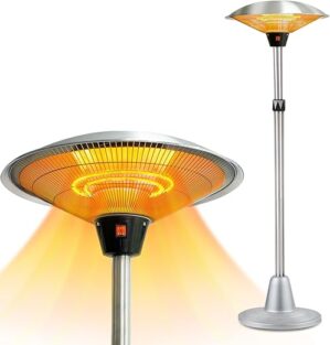 Gorilla Gadgets Electric Patio Heater 1500W, Free Standing (EPH-SIL)