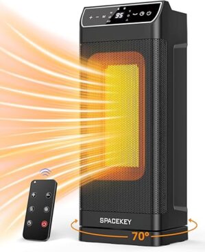 Spacekey Electric Space Heater With Thermostat, Remote, Timer