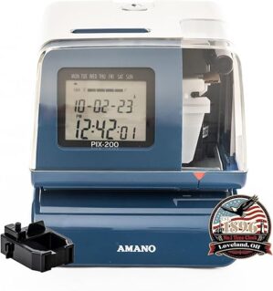 AMANO Electronic Time Clock & Date Stamp (PIX-200)