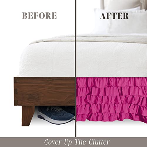 Elegant Comfort Leila Collection Multi-Ruffle Bed Skirt - Image 3