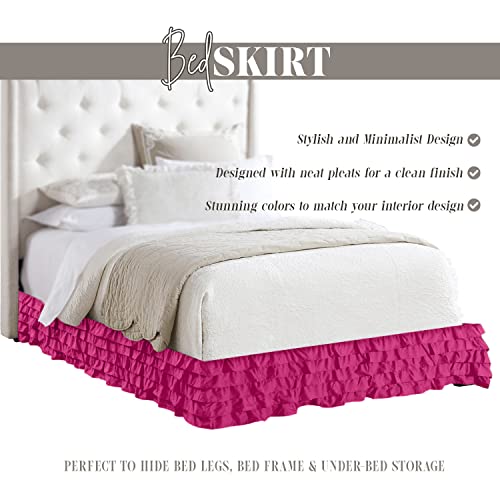 Elegant Comfort Leila Collection Multi-Ruffle Bed Skirt - Image 5