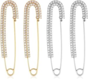 Hariendny Elegant Metal Shawl Clips Brooch Pins