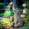 GIGALUMI Elephant Solar Garden Decor Statue