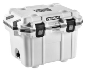 Pelican Elite 30QT Cooler Wht/Gry
