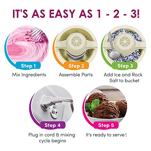 Elite Gourmet 4 Qt. Electric Ice Cream Maker - Image 5