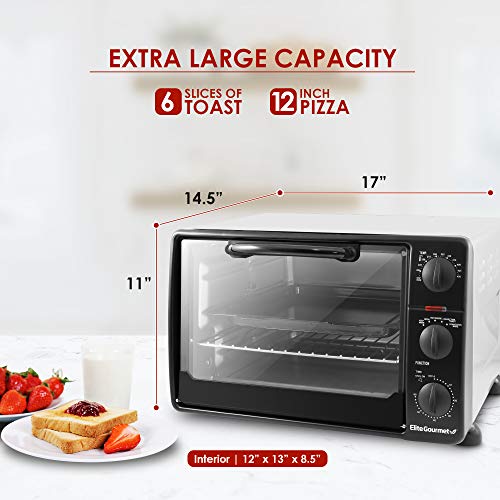 Elite Gourmet Countertop XL Toaster Oven ERO-2008N# - Image 5