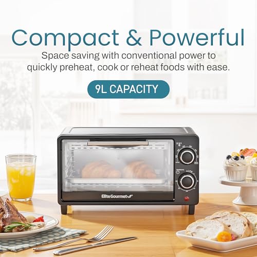 Elite Gourmet ETO490 4 Slice Countertop Toaster Oven - Image 2