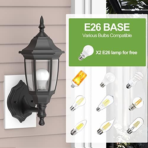 EMART Outdoor Porch LED Wall Light Fixtures - Image 5