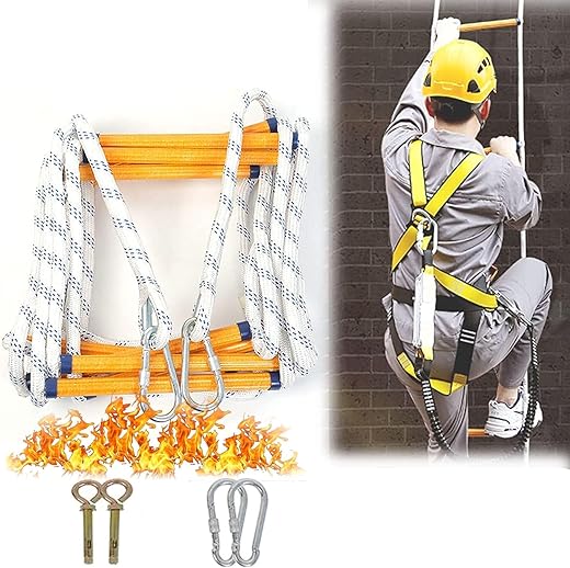 JJPSFDS Emergency Rope Ladder, 420KG Capacity