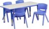 Flash Furniture Emmy Rectangular Blue Activity Table Set