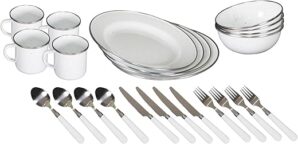Stansport Enamel Camping Tableware 24-Piece Set