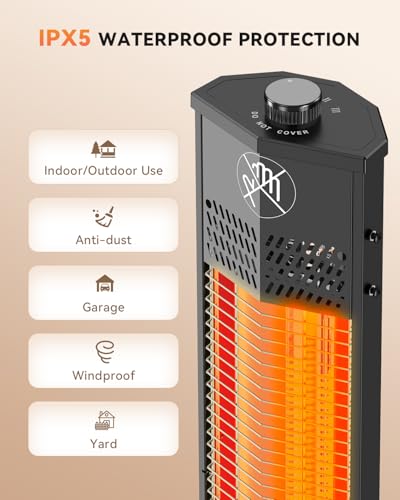 Encyclpo Patio Heater, 1500W Infrared, 36 In - Image 5