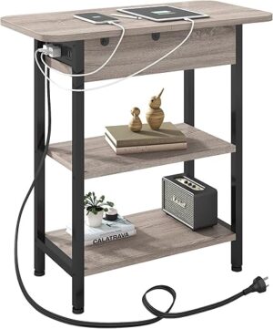 LIDYUK End Table With Charging Station