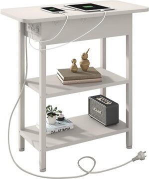 LIDYUK End Table With Charging Station